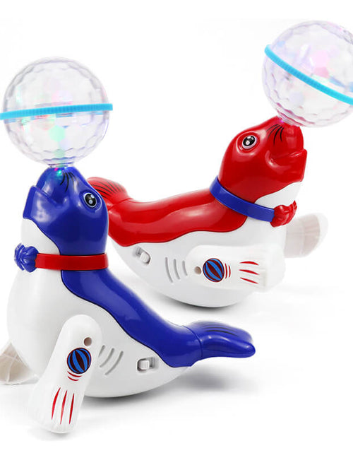 Load image into Gallery viewer, Universal Rotating Ball Sea Dolphin Electric Toy-Light &amp; Music
