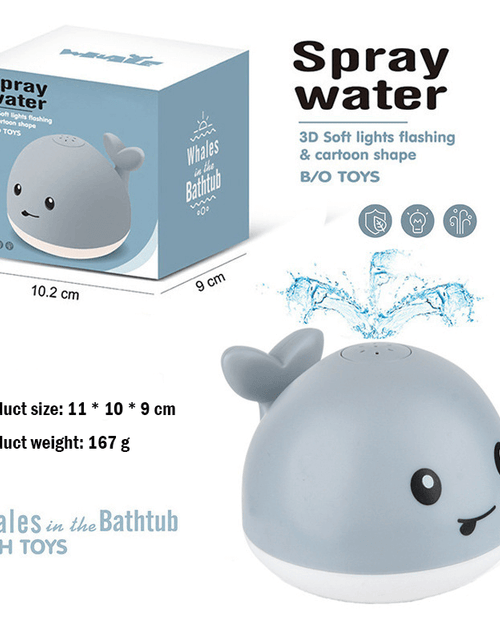 Load image into Gallery viewer, Electric Induction Spraying Whale: Kids&#39; Bath Toy with Lights and Music (Battery not included)
