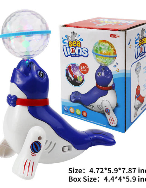 Load image into Gallery viewer, Universal Rotating Ball Sea Dolphin Electric Toy-Light &amp; Music
