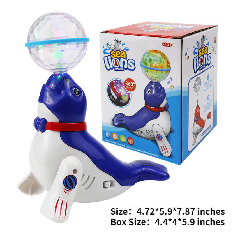 Universal Rotating Ball Sea Dolphin Electric Toy-Light & Music