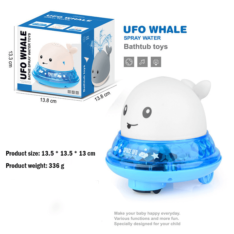 Electric Induction Spraying Whale: Kids' Bath Toy with Lights and Music (Battery not included)