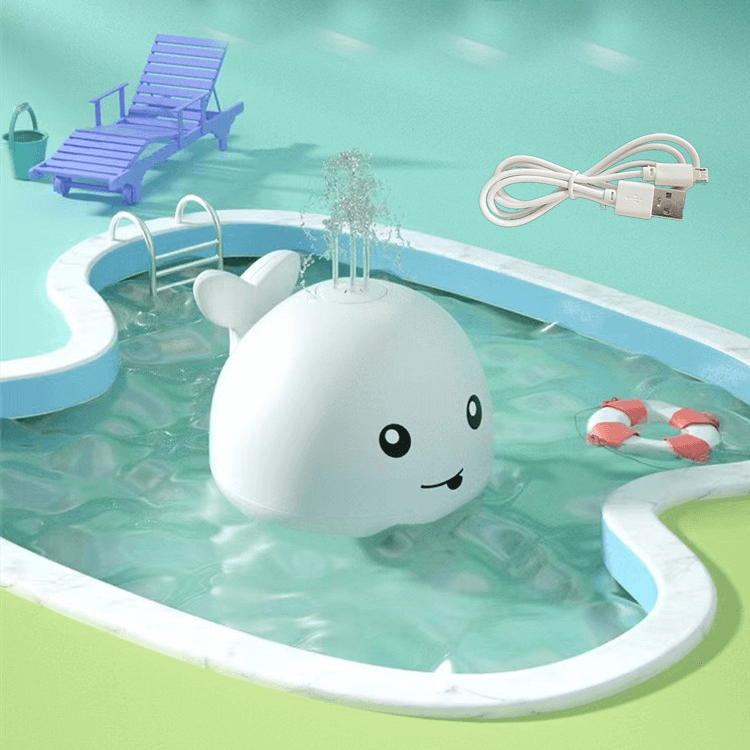 Electric Induction Spraying Whale: Kids' Bath Toy with Lights and Music (Battery not included)