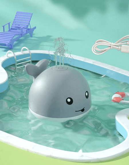 Electric Induction Spraying Whale: Kids' Bath Toy with Lights and Music (Battery not included)