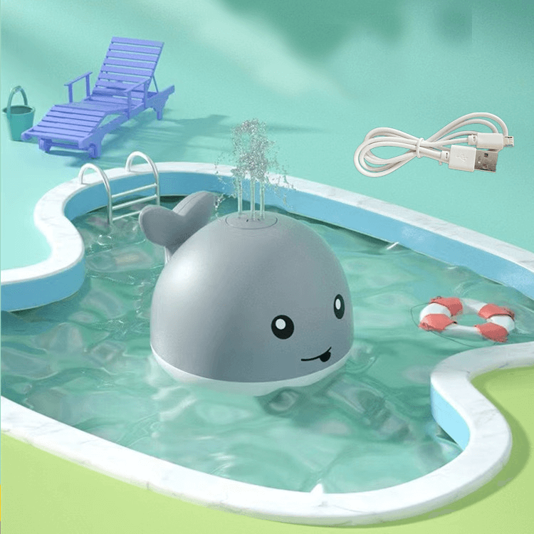 Electric Induction Spraying Whale: Kids' Bath Toy with Lights and Music (Battery not included)