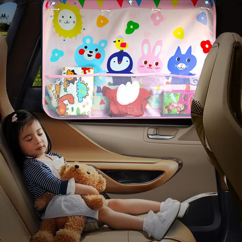 Cute Cartoon Car Window Protector With Pocket