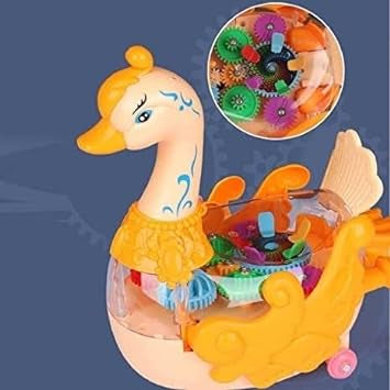 Load image into Gallery viewer, Electric Gear Swan Duck Toy With Transparent Shell
