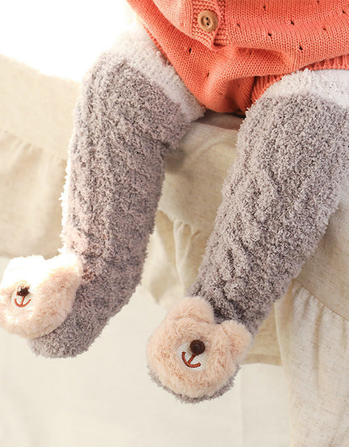 Load image into Gallery viewer, Baby Fluffy Fuzzy Slipper Socks
