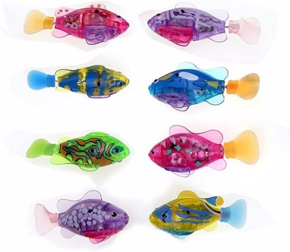 5Pcs Swimming Robot Fish with LED Light