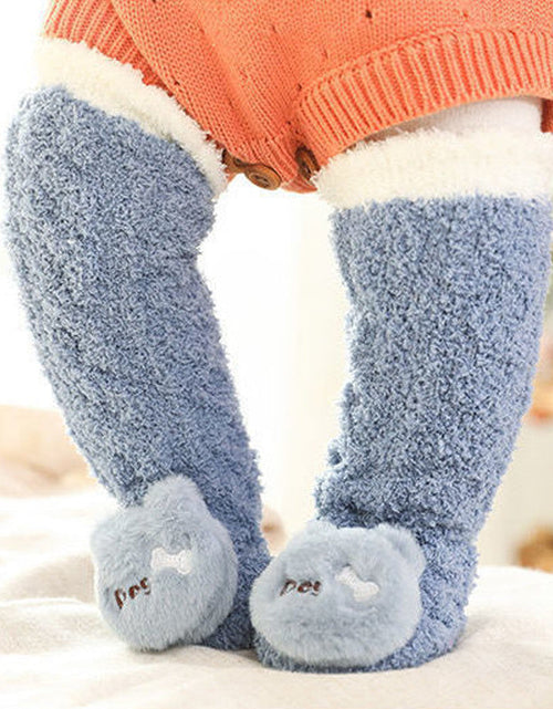 Load image into Gallery viewer, Baby Fluffy Fuzzy Slipper Socks
