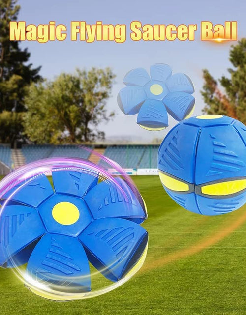 Load image into Gallery viewer, Flying UFO Magic Balls with LED Light Flat Throw Disc Ball
