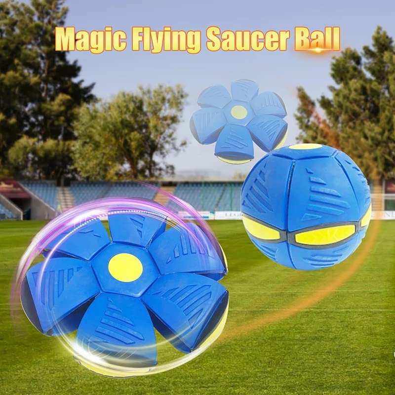 Flying UFO Magic Balls with LED Light Flat Throw Disc Ball