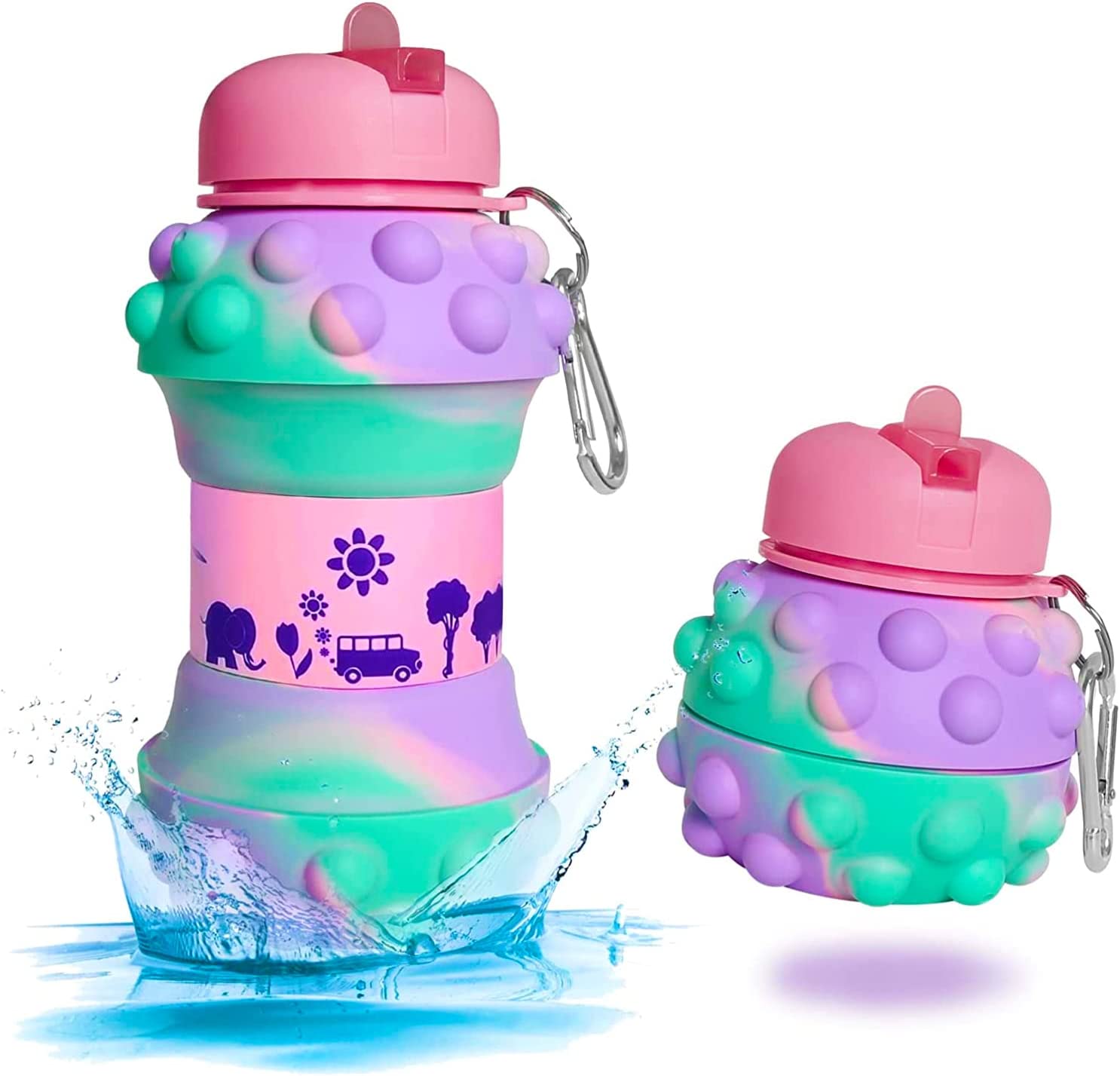 Cute And Collapsible Silicone Water Bottle For Kids – BPA Free!