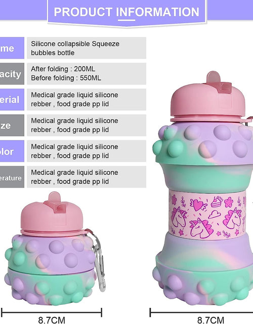 Load image into Gallery viewer, Cute And Collapsible Silicone Water Bottle For Kids – BPA Free!
