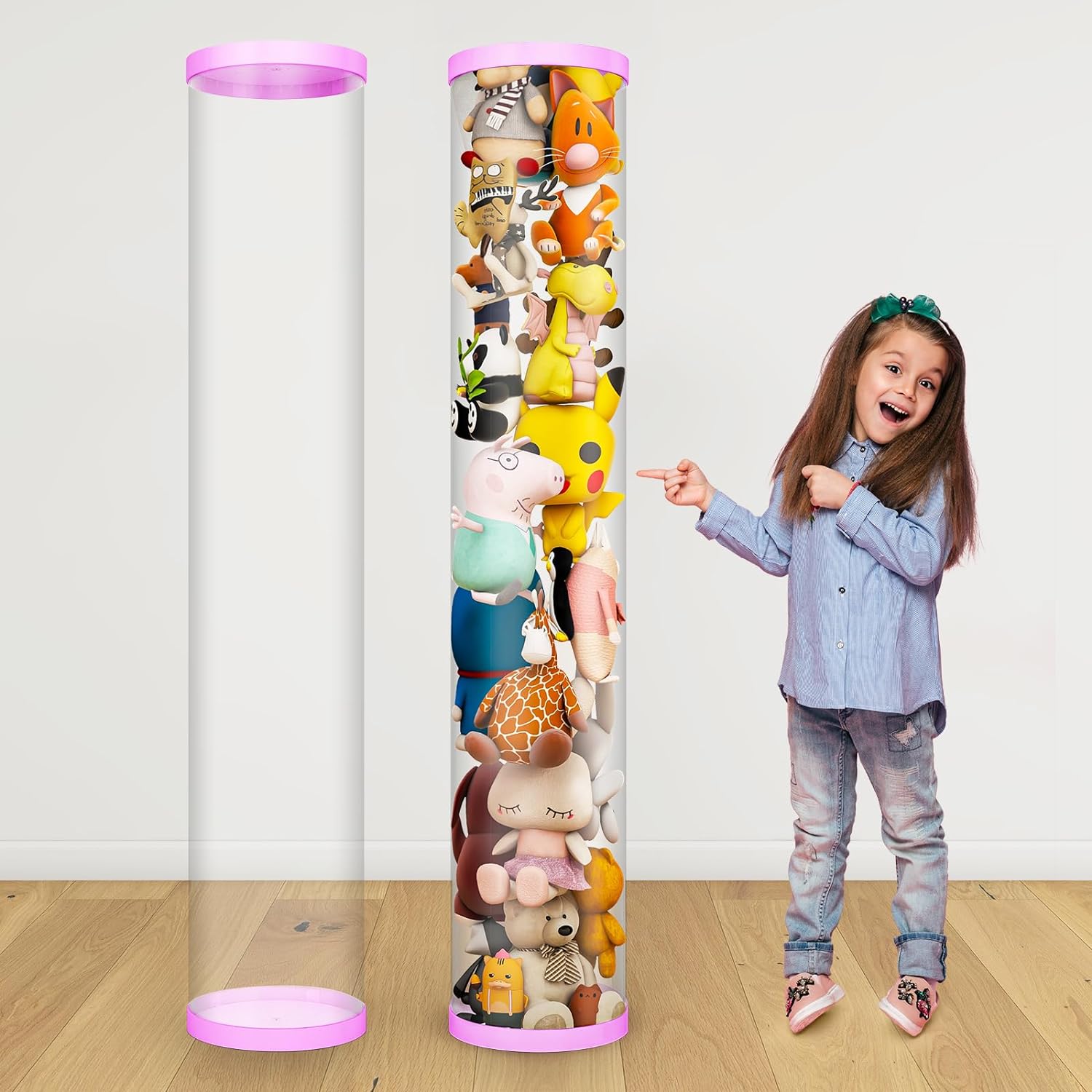 Toy Storage Organizer with Zipper for Kids Room