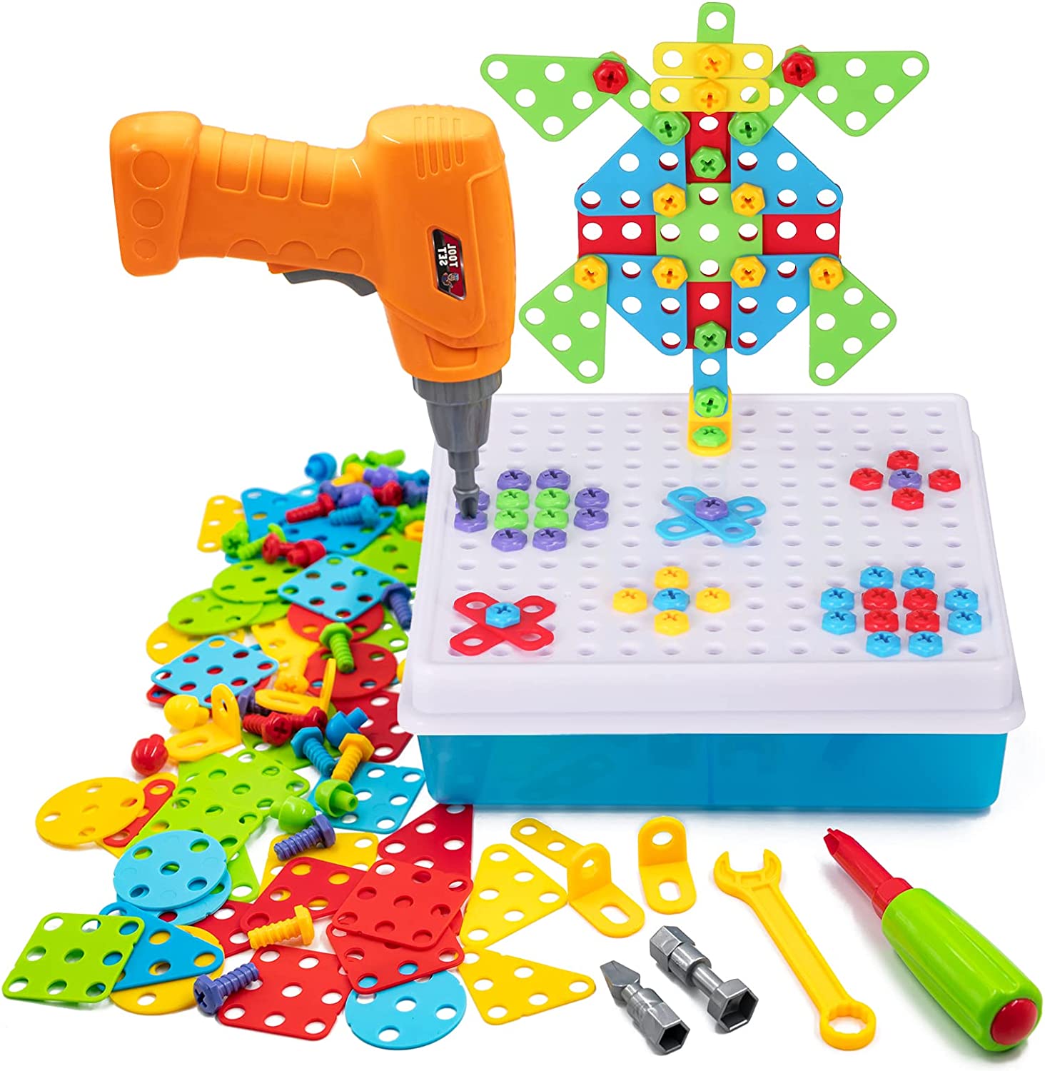 Children Electric Drill Screw Toys Diy Assembly