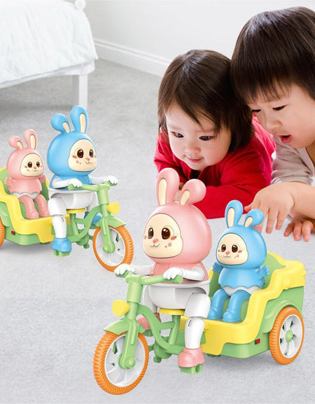Cute Bunny Tricycle Ride Fun