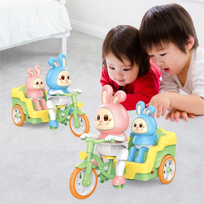 Cute Bunny Tricycle Ride Fun