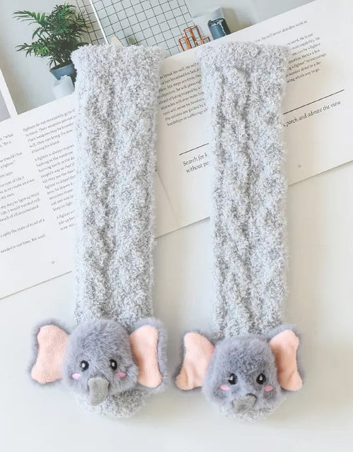 Load image into Gallery viewer, Baby Fluffy Fuzzy Slipper Socks
