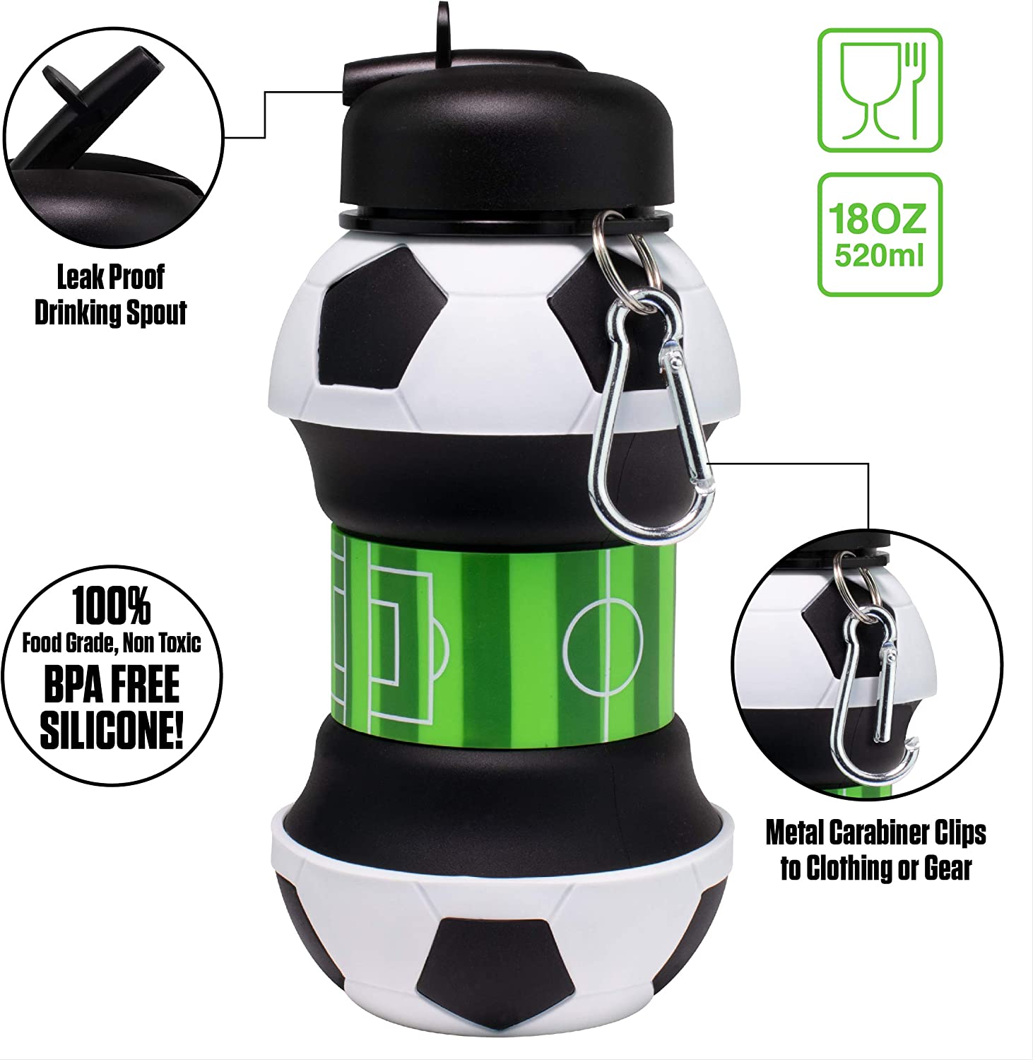 Cute And Collapsible Silicone Water Bottle For Kids – BPA Free!