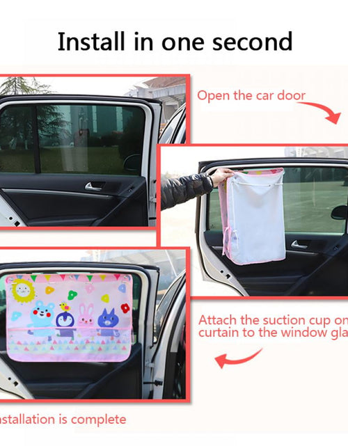 Load image into Gallery viewer, Cute Cartoon Car Window Protector With Pocket
