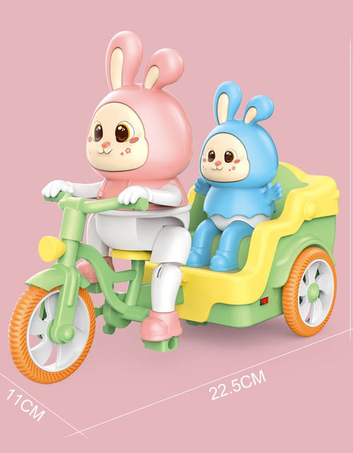 Load image into Gallery viewer, Cute Bunny Tricycle Ride Fun
