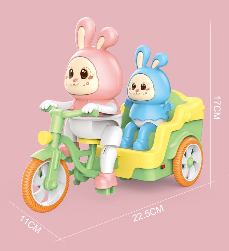 Cute Bunny Tricycle Ride Fun