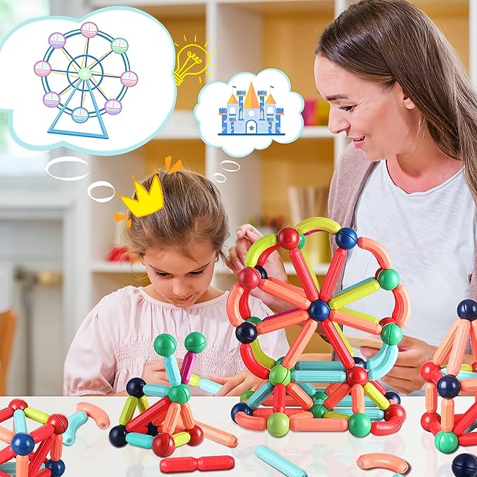 Magic Construction Set Magnetic Balls Stick Building Blocks