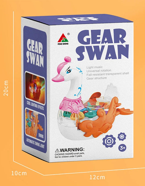 Load image into Gallery viewer, Electric Gear Swan Duck Toy With Transparent Shell
