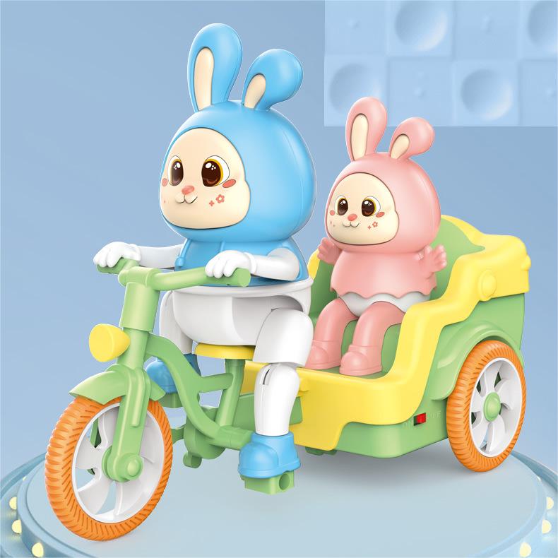 Cute Bunny Tricycle Ride Fun