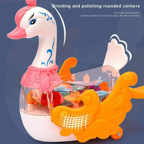 Load image into Gallery viewer, Electric Gear Swan Duck Toy With Transparent Shell
