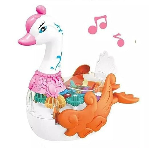 Load image into Gallery viewer, Electric Gear Swan Duck Toy With Transparent Shell
