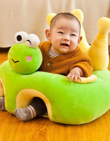 Baby Supportive Cute Plush Sofa Cover Learning to Sit Without Filling Cover Only