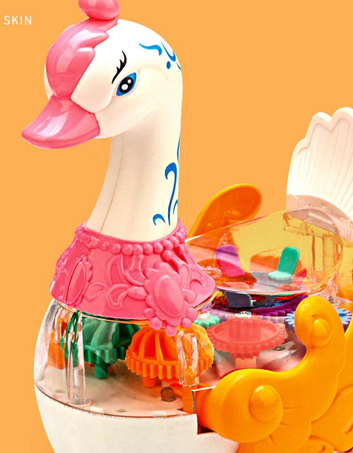 Load image into Gallery viewer, Electric Gear Swan Duck Toy With Transparent Shell
