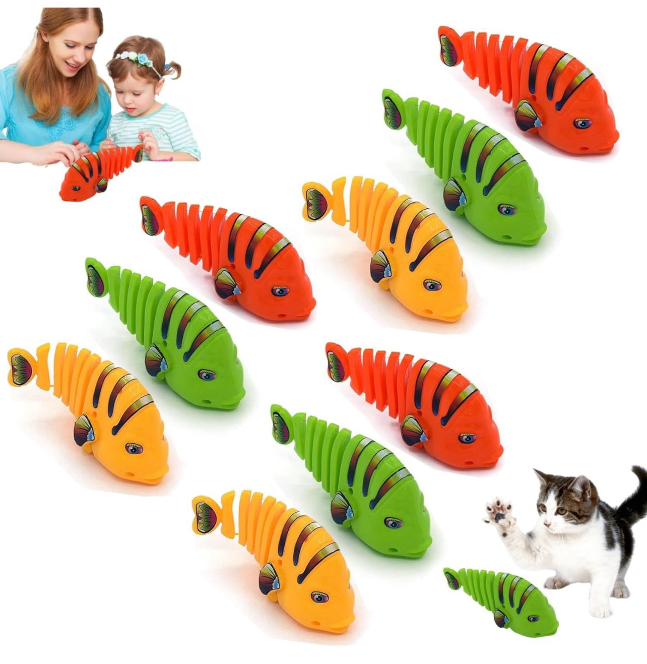 Wind-Up Wiggle Fish Toys