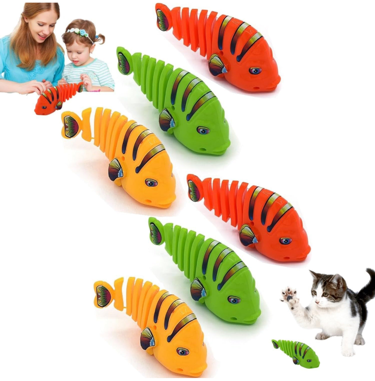 Wind-Up Wiggle Fish Toys