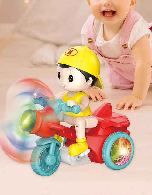 Load image into Gallery viewer, Cool Electronic Stunt Tricycle Stunt Boy Child Crawling Toy
