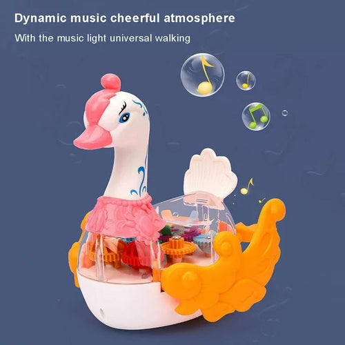 Load image into Gallery viewer, Electric Gear Swan Duck Toy With Transparent Shell
