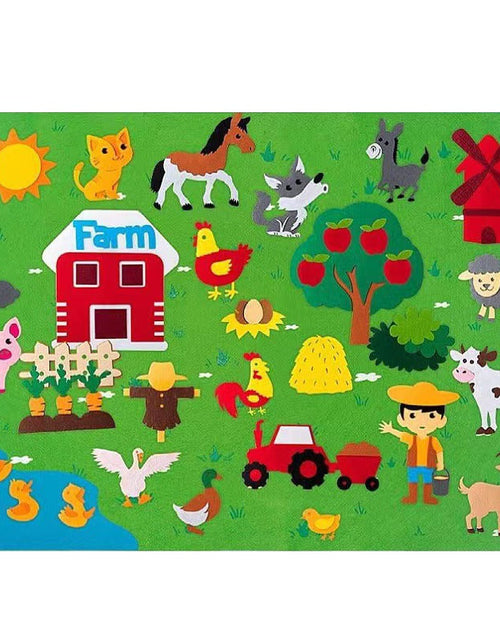 Load image into Gallery viewer, Felt Story Board for Kids Farm Animals Wall Decor
