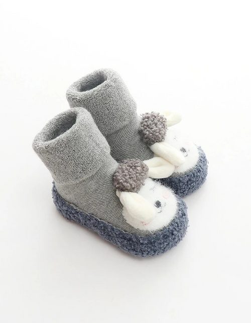 Load image into Gallery viewer, CuddlePaws Plush Cartoon Shoes for Cozy Baby Feet
