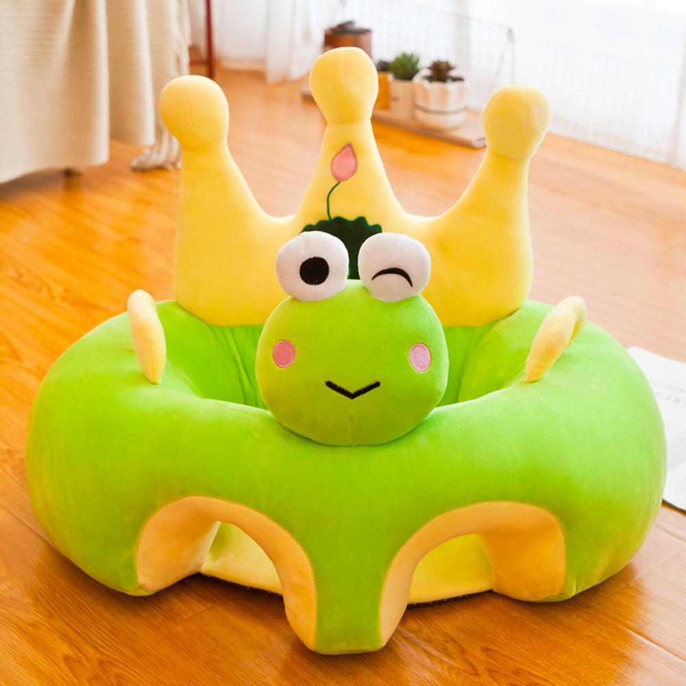 Baby Supportive Cute Plush Sofa Cover Learning to Sit Without Filling Cover Only