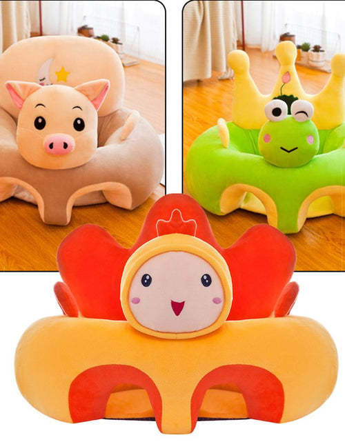 Load image into Gallery viewer, Baby Supportive Cute Plush Sofa Cover Learning to Sit Without Filling Cover Only
