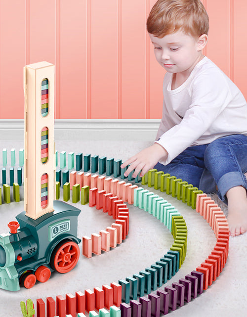 Load image into Gallery viewer, Domino Rally Electric Train Blocks Set Building and Stacking Toy
