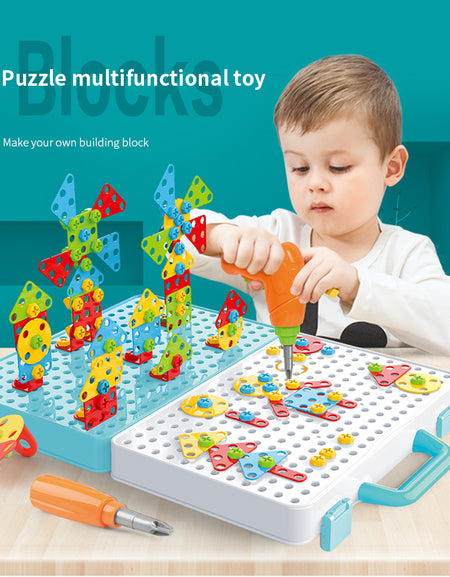 Children Electric Drill Screw Toys Diy Assembly