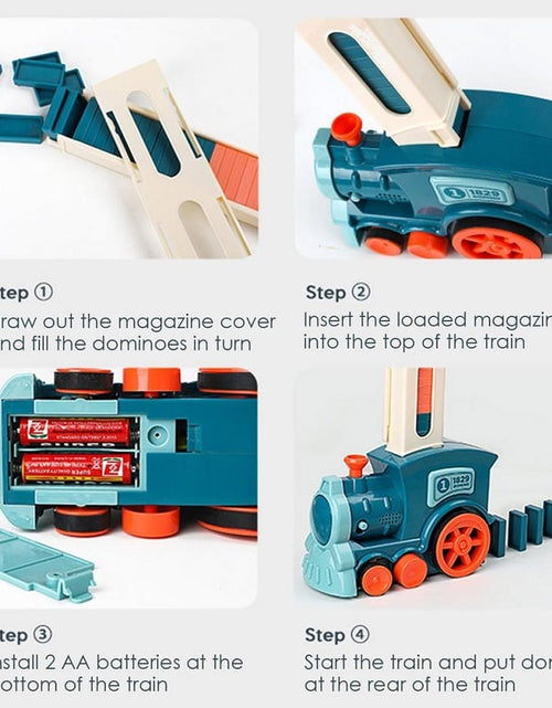 Load image into Gallery viewer, Domino Rally Electric Train Blocks Set Building and Stacking Toy
