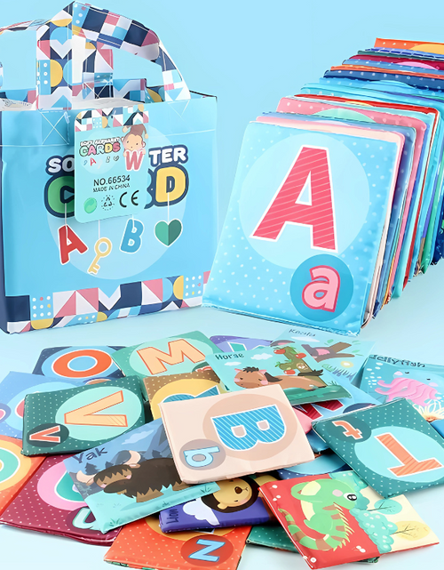 Load image into Gallery viewer, Colorful Soft Alphabet Cards for Toddlers
