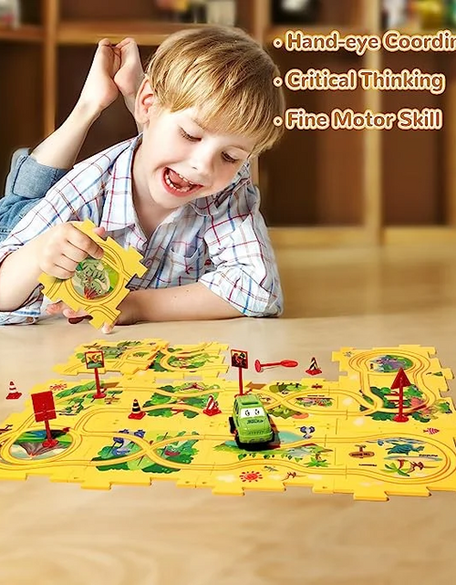 Load image into Gallery viewer, Children&#39;s Educational Puzzle Track Car Play Set
