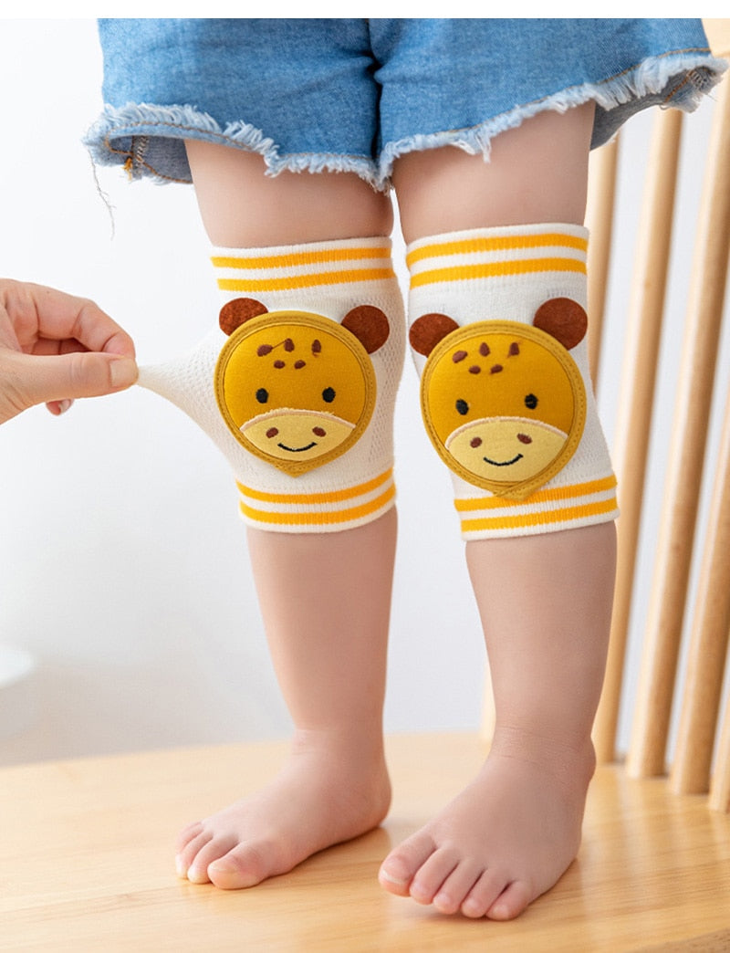 Padded Animal Face Baby Knee Pad Kids Safety Crawling Elbow Cushion