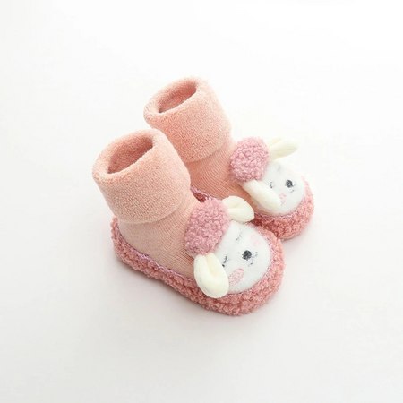 CuddlePaws Plush Cartoon Shoes for Cozy Baby Feet