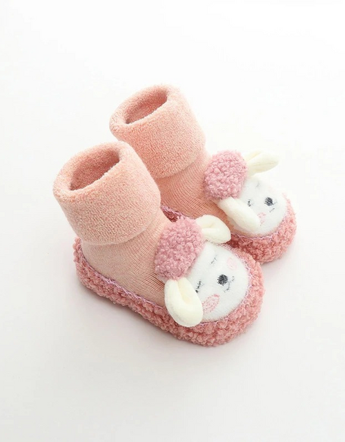 Load image into Gallery viewer, CuddlePaws Plush Cartoon Shoes for Cozy Baby Feet
