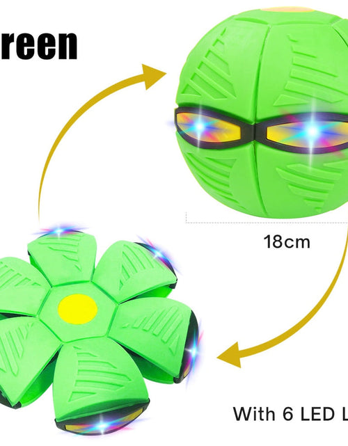 Load image into Gallery viewer, Flying UFO Magic Balls with LED Light Flat Throw Disc Ball
